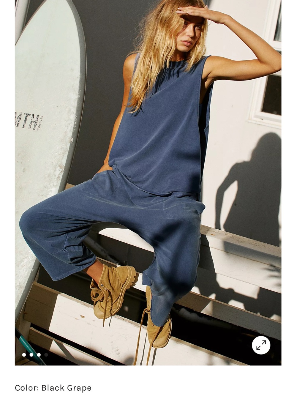 Free People Set in Black Grape (Deep Blue)
